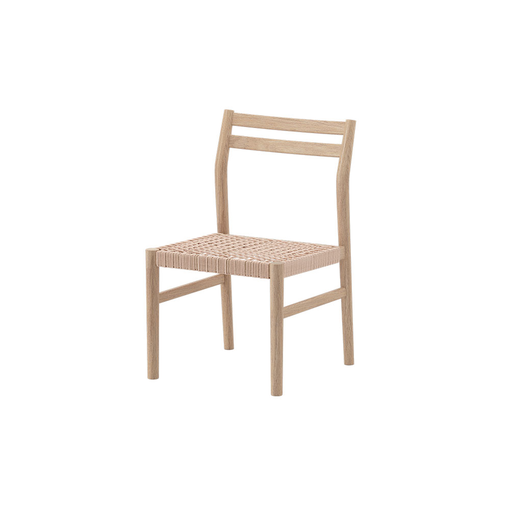 Oru Dining Chair – American Oak – Woven Paper Rope Seat