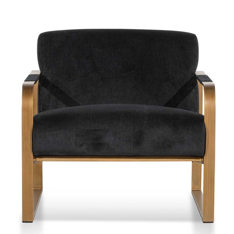 Arendal Armchair-Black Velvet