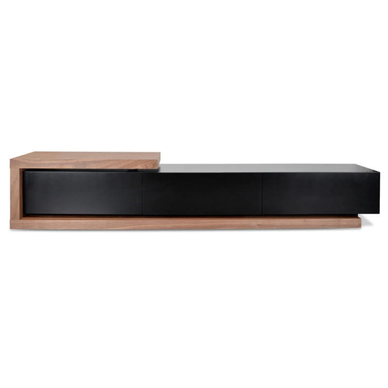 Odense Entertianment Unit-Walnut-Matt Black