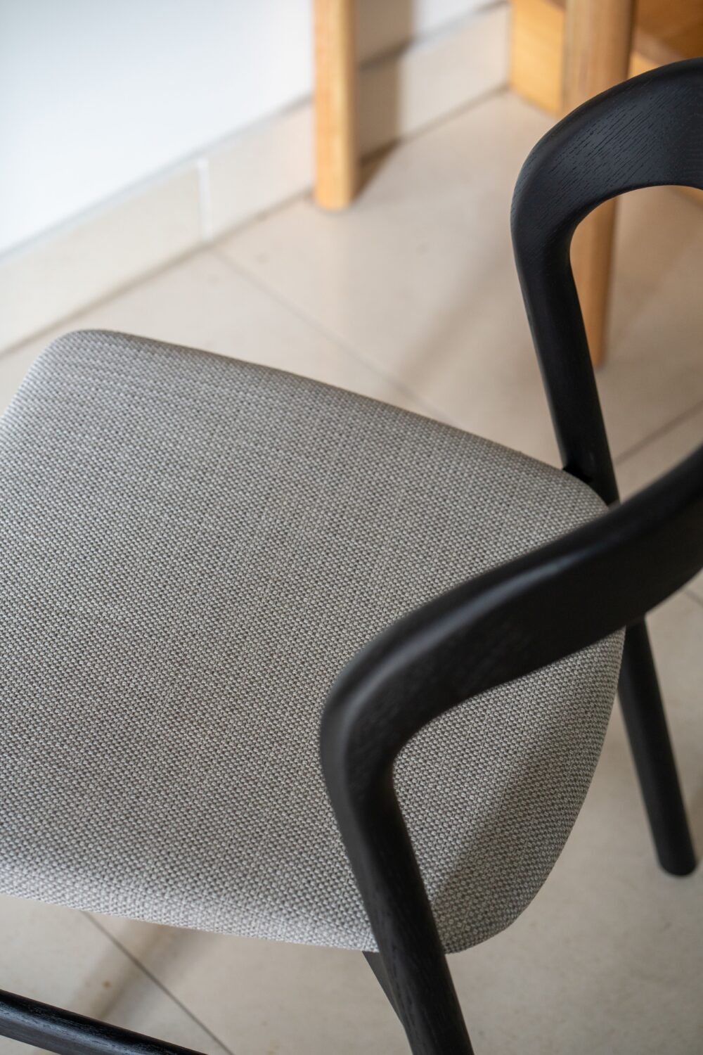 Tempo Dining Chair - Fabric Seat - Black - Image 5