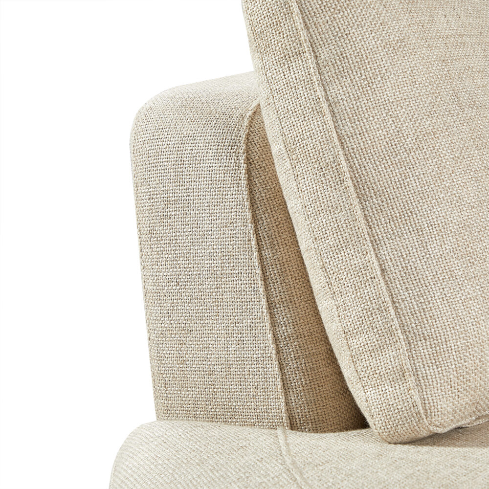 Cuddle Swivel Chair & Ottoman in Astral Almond Fabric - Image 8