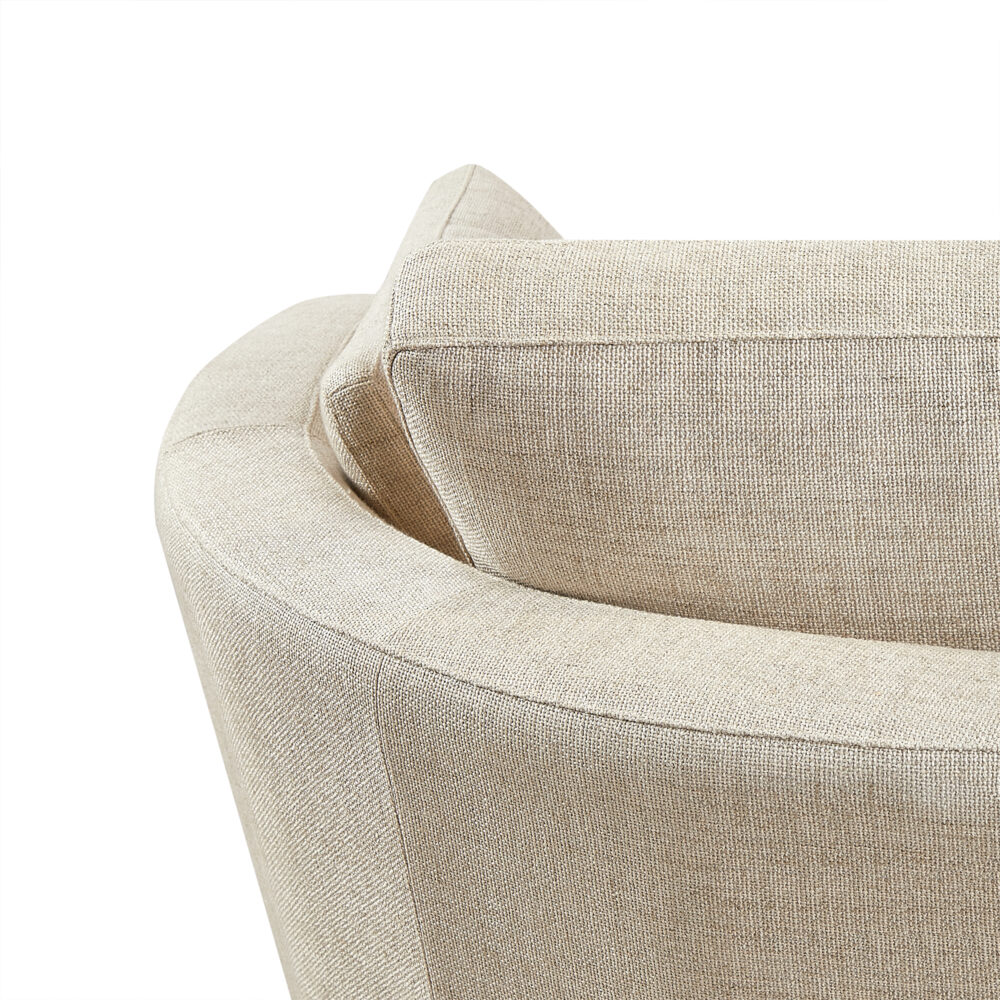 Cuddle Swivel Chair & Ottoman in Astral Almond Fabric - Image 7