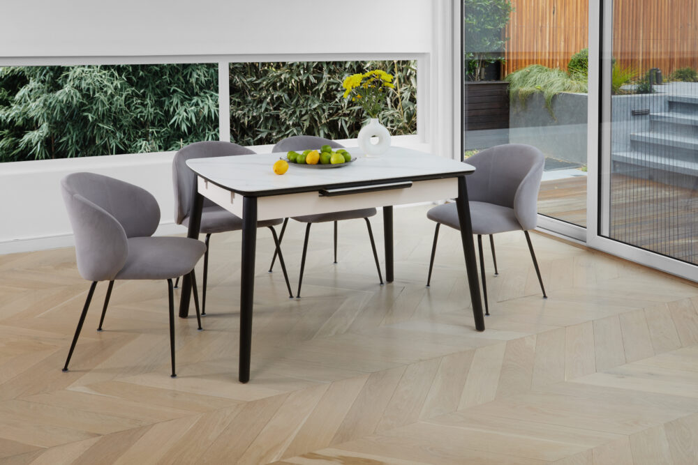 Unity Extension Dining Table - Snow White Ceramic - Image 12