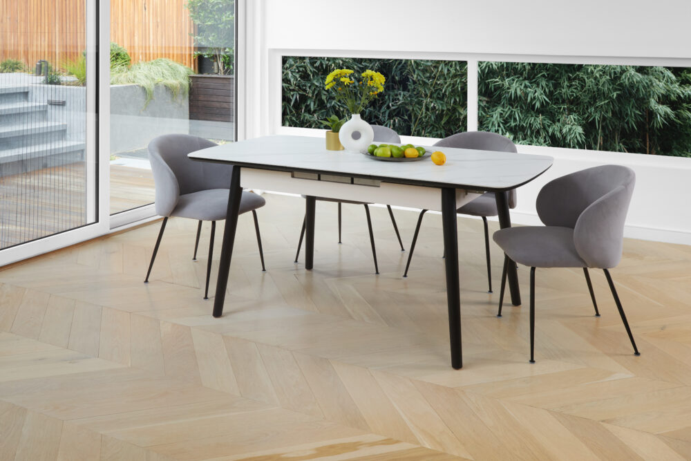 Unity Extension Dining Table - Snow White Ceramic - Image 11