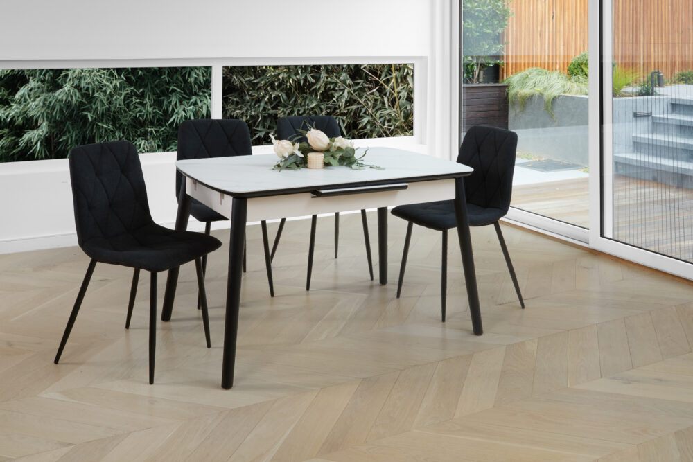 Unity Extension Dining Table - Snow White Ceramic - Image 9