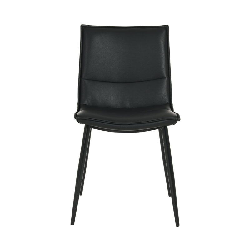 Lucas Dining Chair Set of 2- Black, Natural