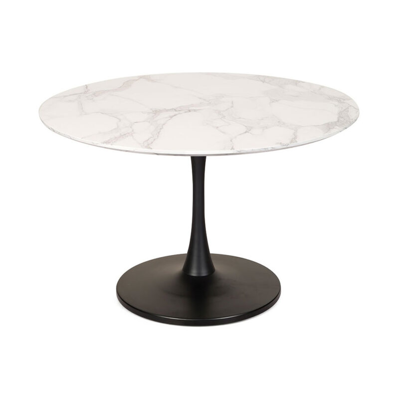 Evolve Dining Table black base - White Sevella