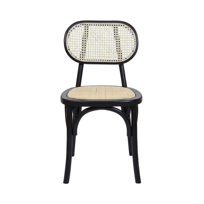Batu Dining Chair Set of 2 - Black, Natural