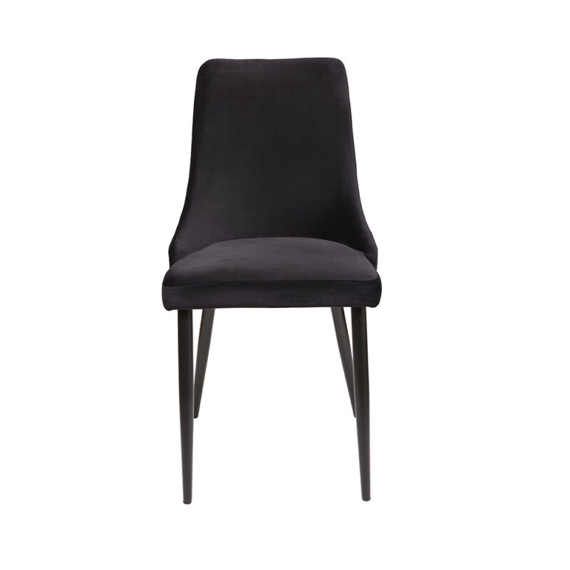 Nora Dining Chair Set of 2 - Black Velvet