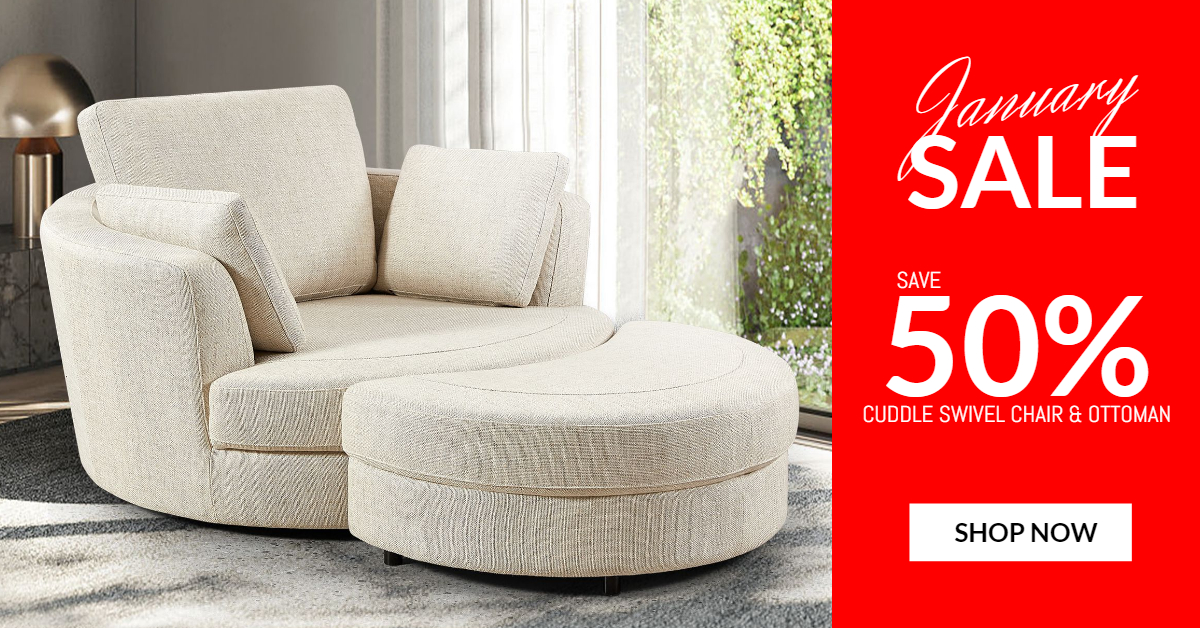Cuddle Swivel Chair 55% OFF - January Sale - Loungely