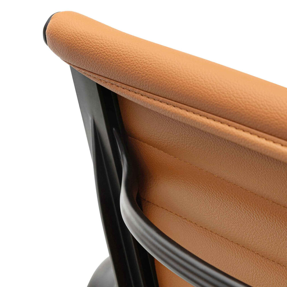 Floyd Low Back Office Chair - Saddle Tan in Black Frame - Image 6