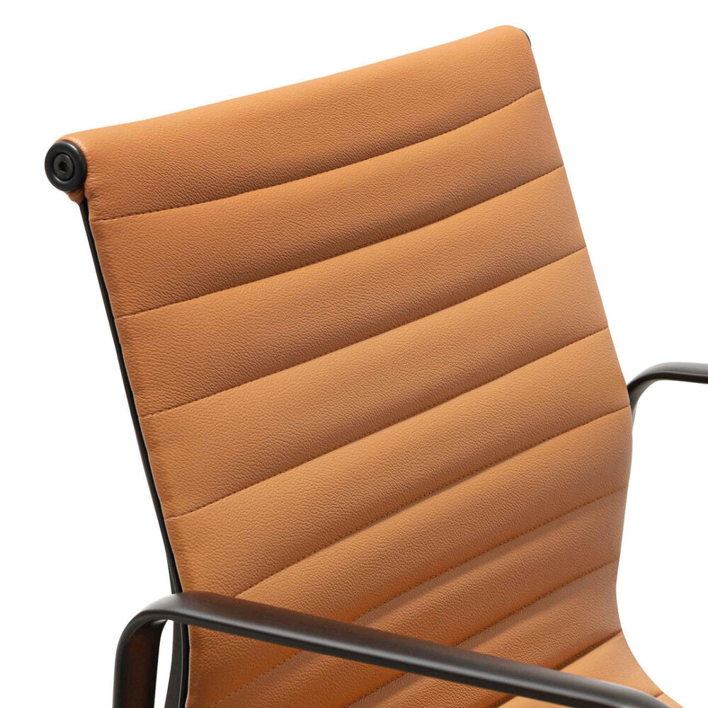 Floyd Low Back Office Chair - Saddle Tan in Black Frame - Image 8