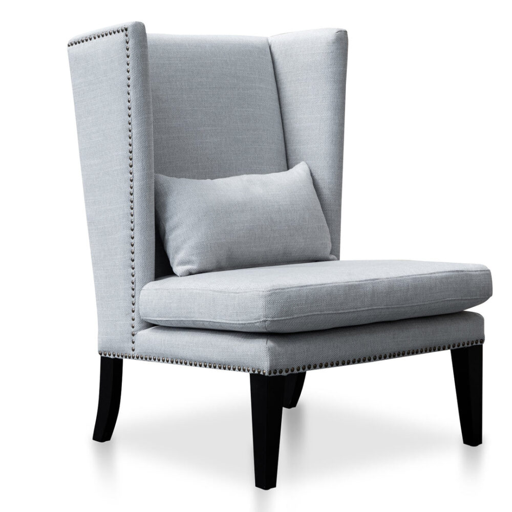 Mercer Lounge Wingback Chair in Light Texture Grey - Image 2