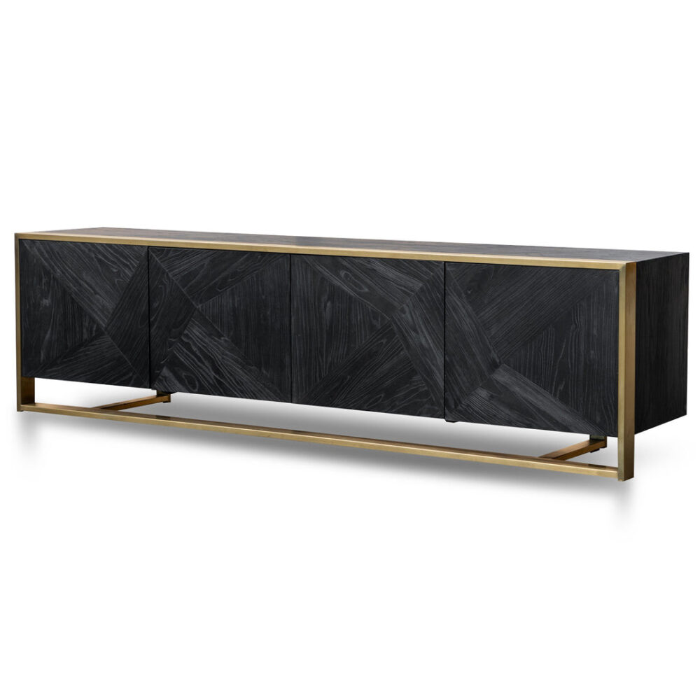 Nicole 2.2m Wooden TV Entertainment Unit - Black