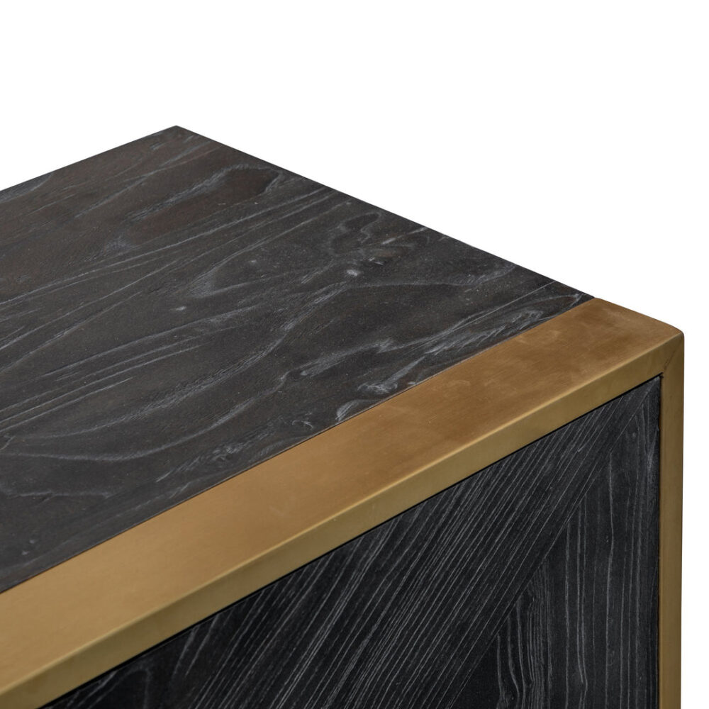 Nicole 2.2m Wooden TV Entertainment Unit - Black - Image 10