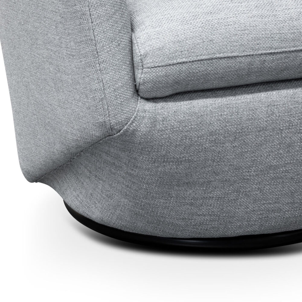 Donna Fabric Lounge Chair - Light Grey - Image 8