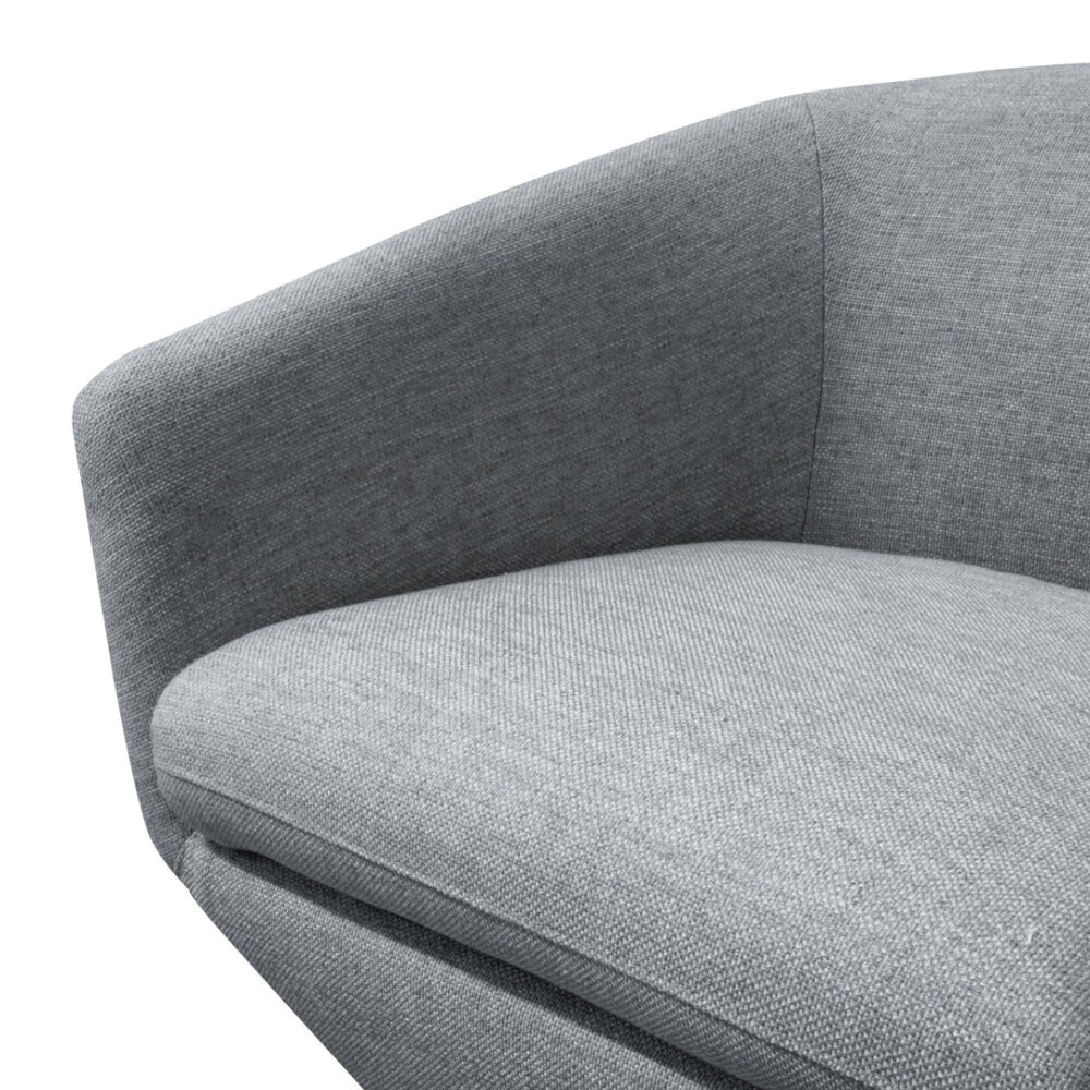 Donna Fabric Lounge Chair - Light Grey - Image 9