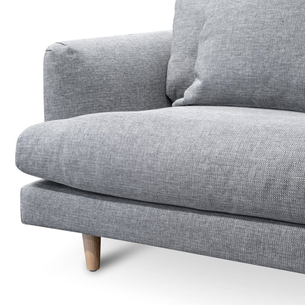 Della Right Return Modular Fabric Sofa - Graphite Grey - Image 7