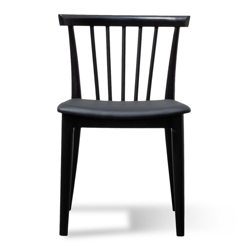 Set of 2 - Garret Wooden Dining Chair - Full Black - Image 5