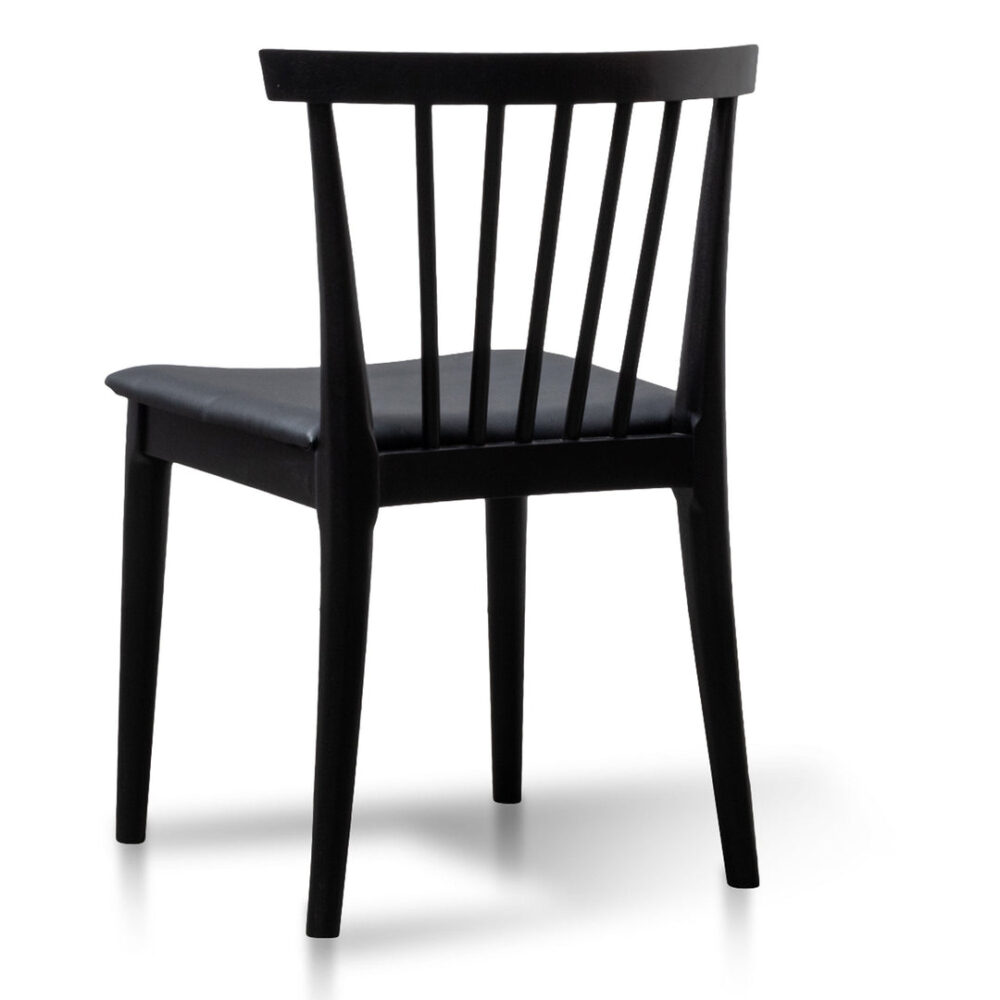 Set of 2 - Garret Wooden Dining Chair - Full Black - Image 6