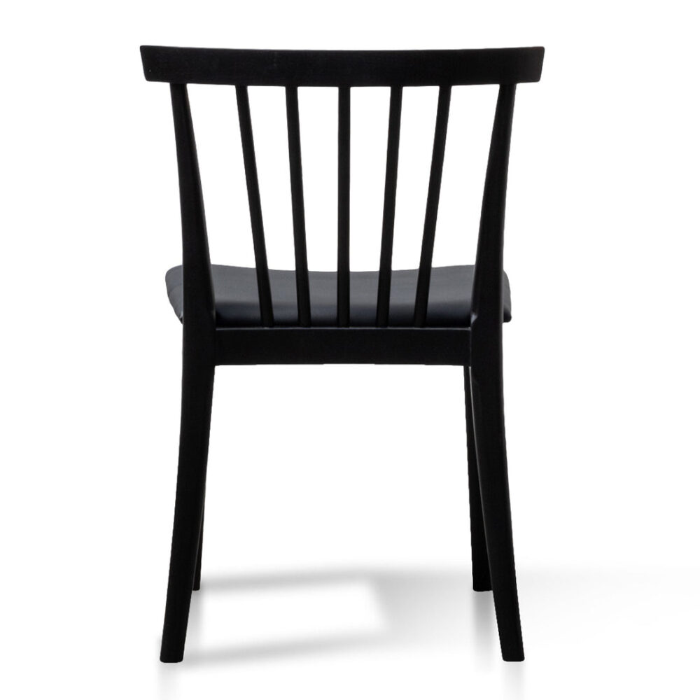 Set of 2 - Garret Wooden Dining Chair - Full Black - Image 7
