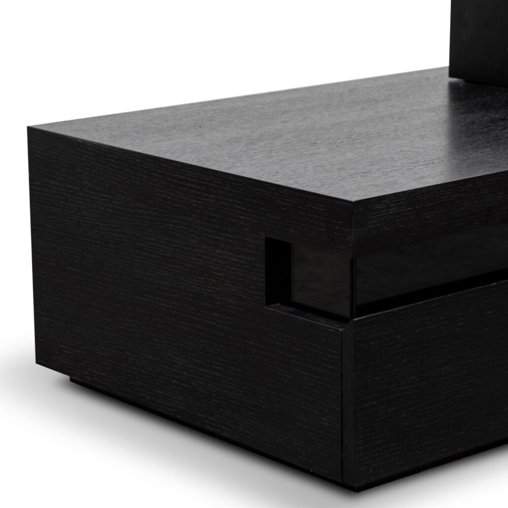 Maze 1.7-2.8m Lowline Wooden TV Entertainment Unit - Black - Image 9