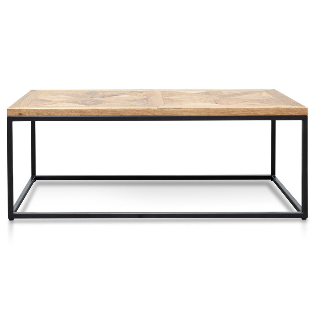 Percy 114cm Coffee Table - European Knotty Oak and Peppercorn - Image 4