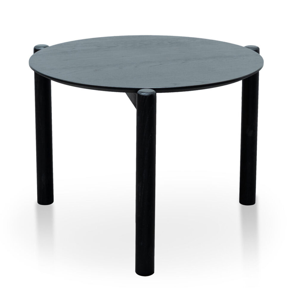 Nest Of Holloway Wooden Round Coffee Table - Black - Image 4