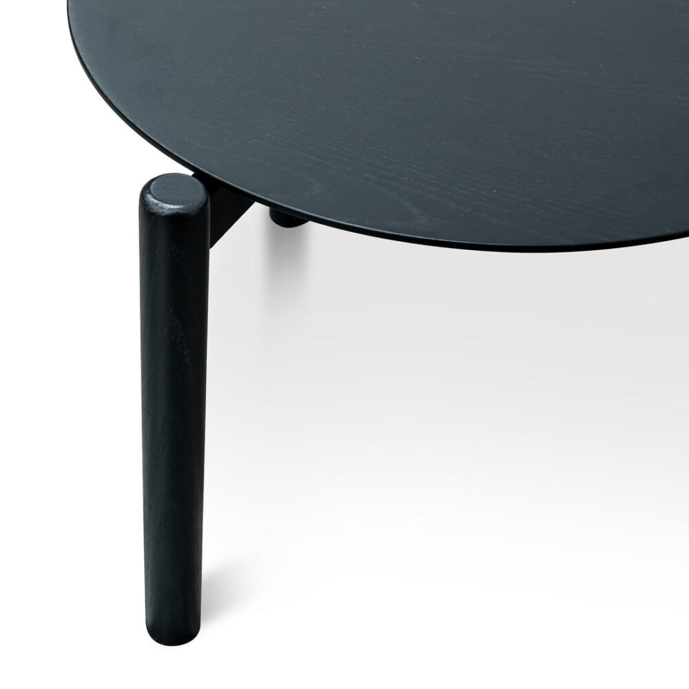 Nest Of Holloway Wooden Round Coffee Table - Black - Image 5