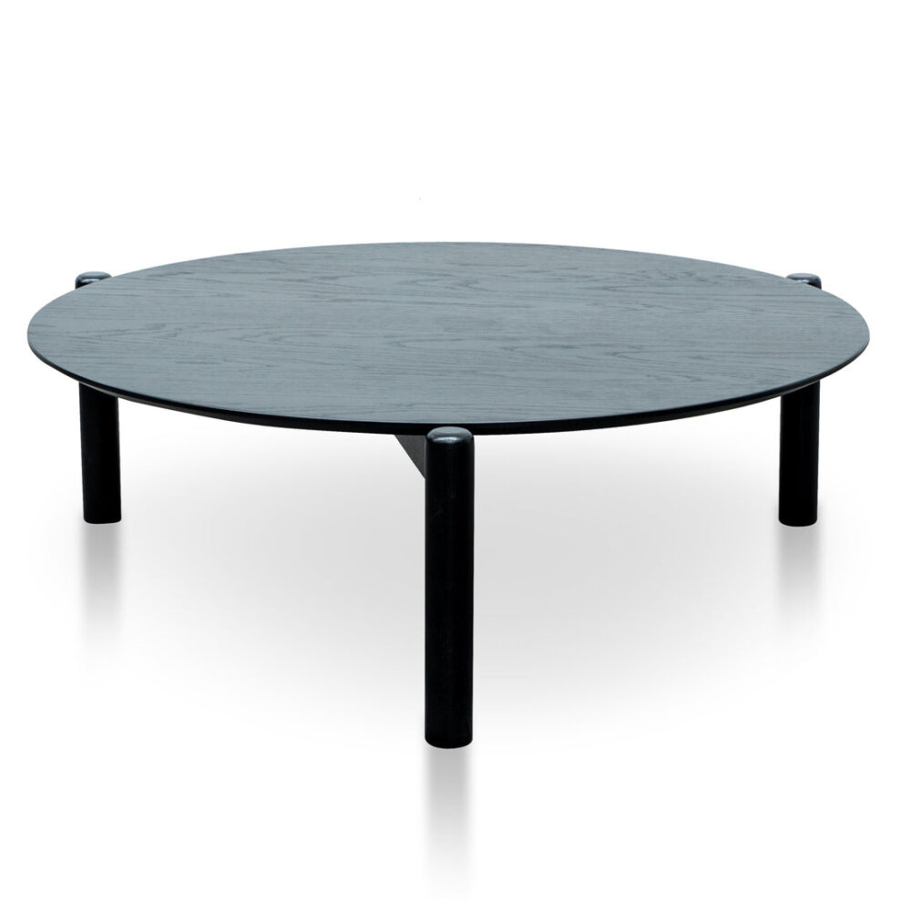 Nest Of Holloway Wooden Round Coffee Table - Black - Image 3