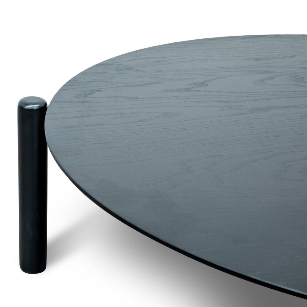 Nest Of Holloway Wooden Round Coffee Table - Black - Image 8