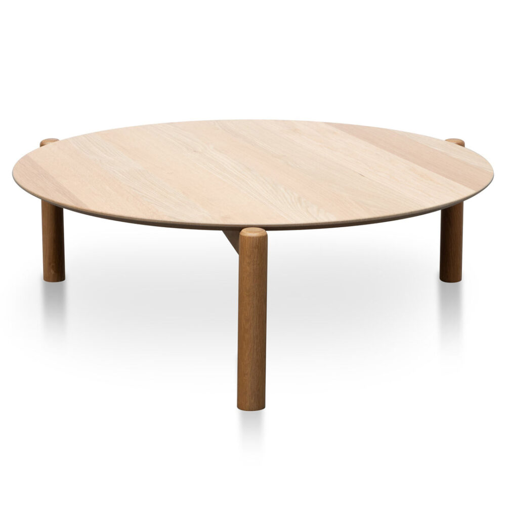 Nest Of Holloway Wooden Round Coffee Table - Natural - Image 4