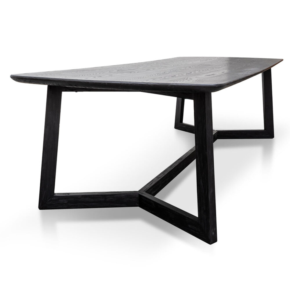 Massey 3m Wooden Dining Table - Black - Image 4