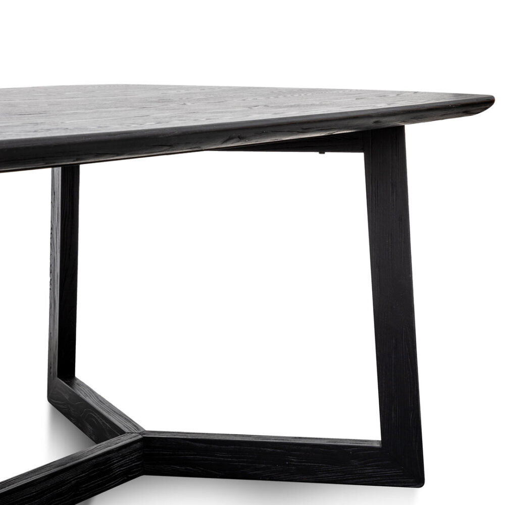 Massey 3m Wooden Dining Table - Black - Image 7