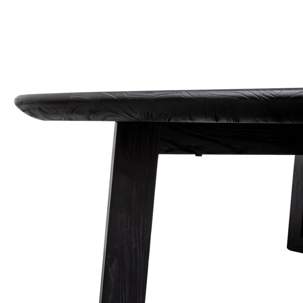 Massey 3m Wooden Dining Table - Black - Image 8