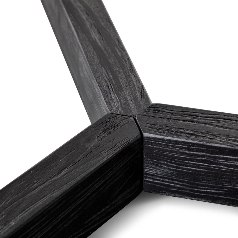Massey 3m Wooden Dining Table - Black - Image 9
