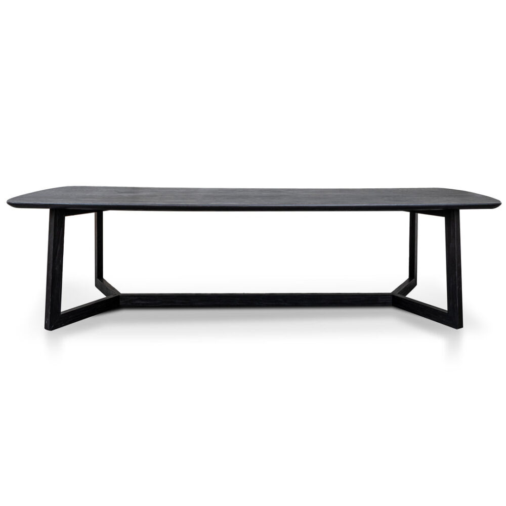 Massey 3m Wooden Dining Table - Black - Image 3
