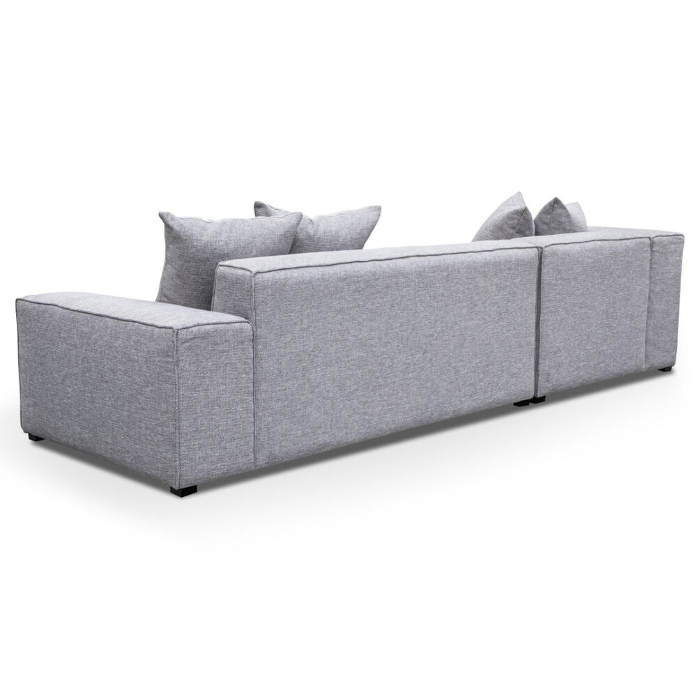 Casey 3 Seater Left Chaise Fabric Sofa - Graphite Grey - Image 8