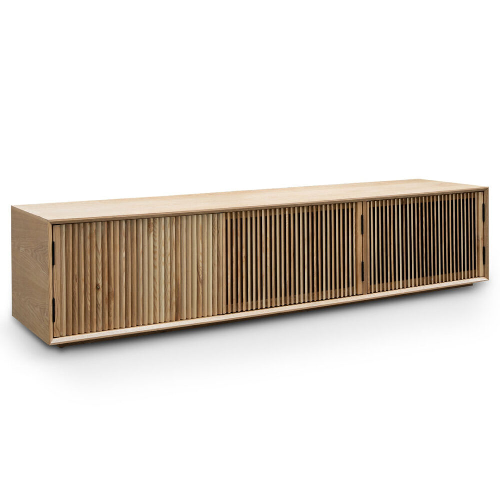 Dahlia 2m Wooden TV Entertainment Unit - Natural Ash - Image 4