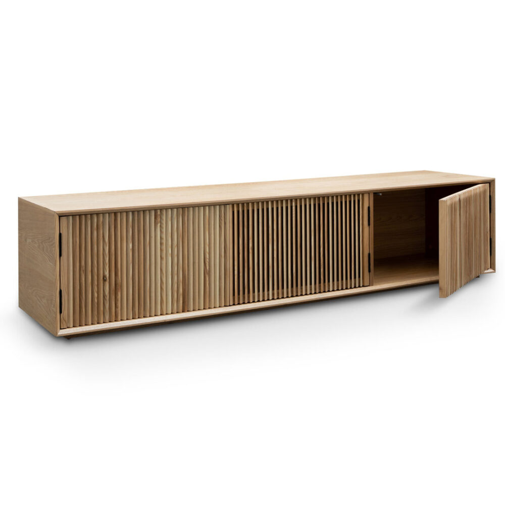 Dahlia 2m Wooden TV Entertainment Unit - Natural Ash - Image 9