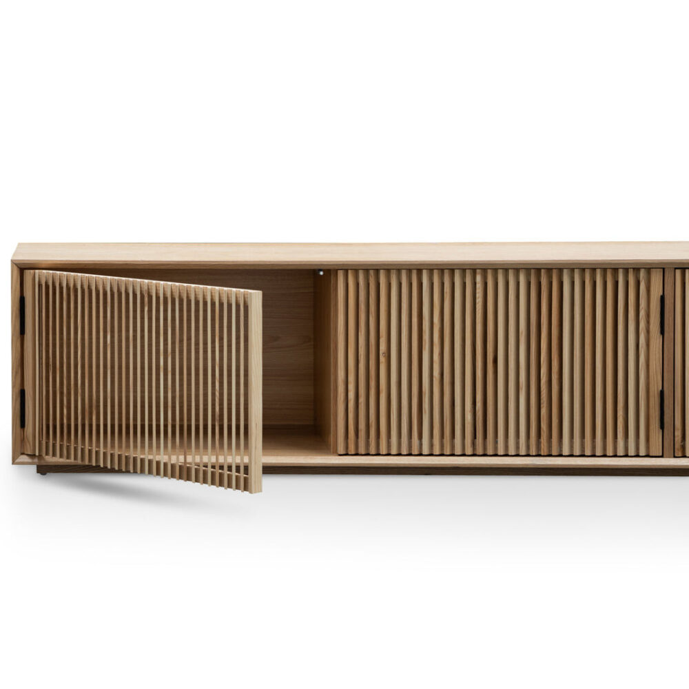 Dahlia 2m Wooden TV Entertainment Unit - Natural Ash - Image 11