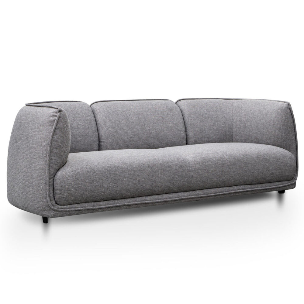 Chapman 3 Seater Fabric Sofa- Graphite Grey - Image 3
