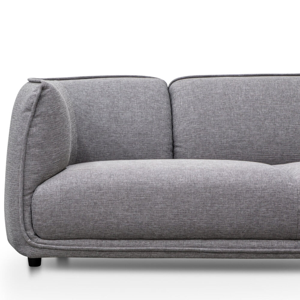 Chapman 3 Seater Fabric Sofa- Graphite Grey - Image 4