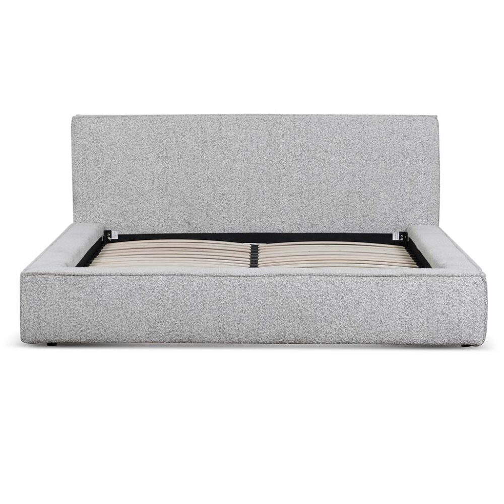 Castillo Queen Bed Frame - Pepper Boucle - Image 5
