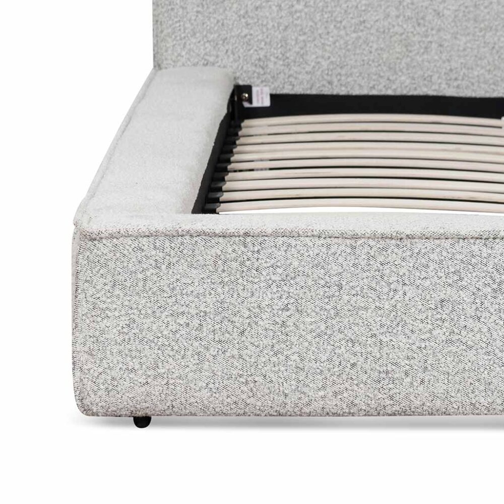Castillo Queen Bed Frame - Pepper Boucle - Image 9