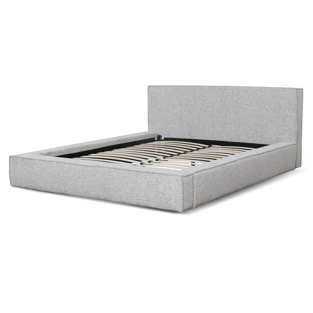 Castillo Queen Bed Frame - Pepper Boucle - Image 4