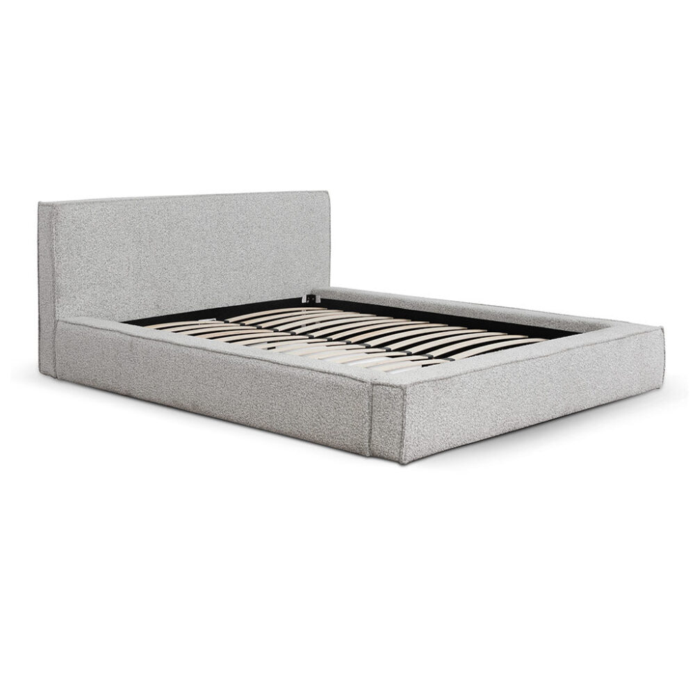 Castillo Queen Bed Frame - Pepper Boucle - Image 6