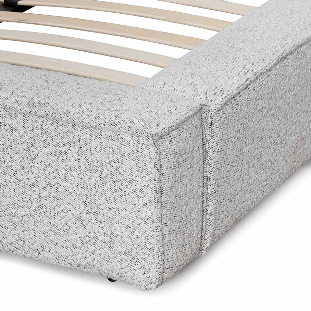 Castillo Queen Bed Frame - Pepper Boucle - Image 11