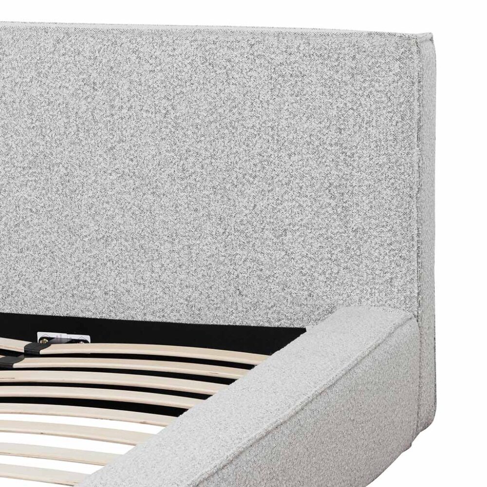 Castillo Queen Bed Frame - Pepper Boucle - Image 8