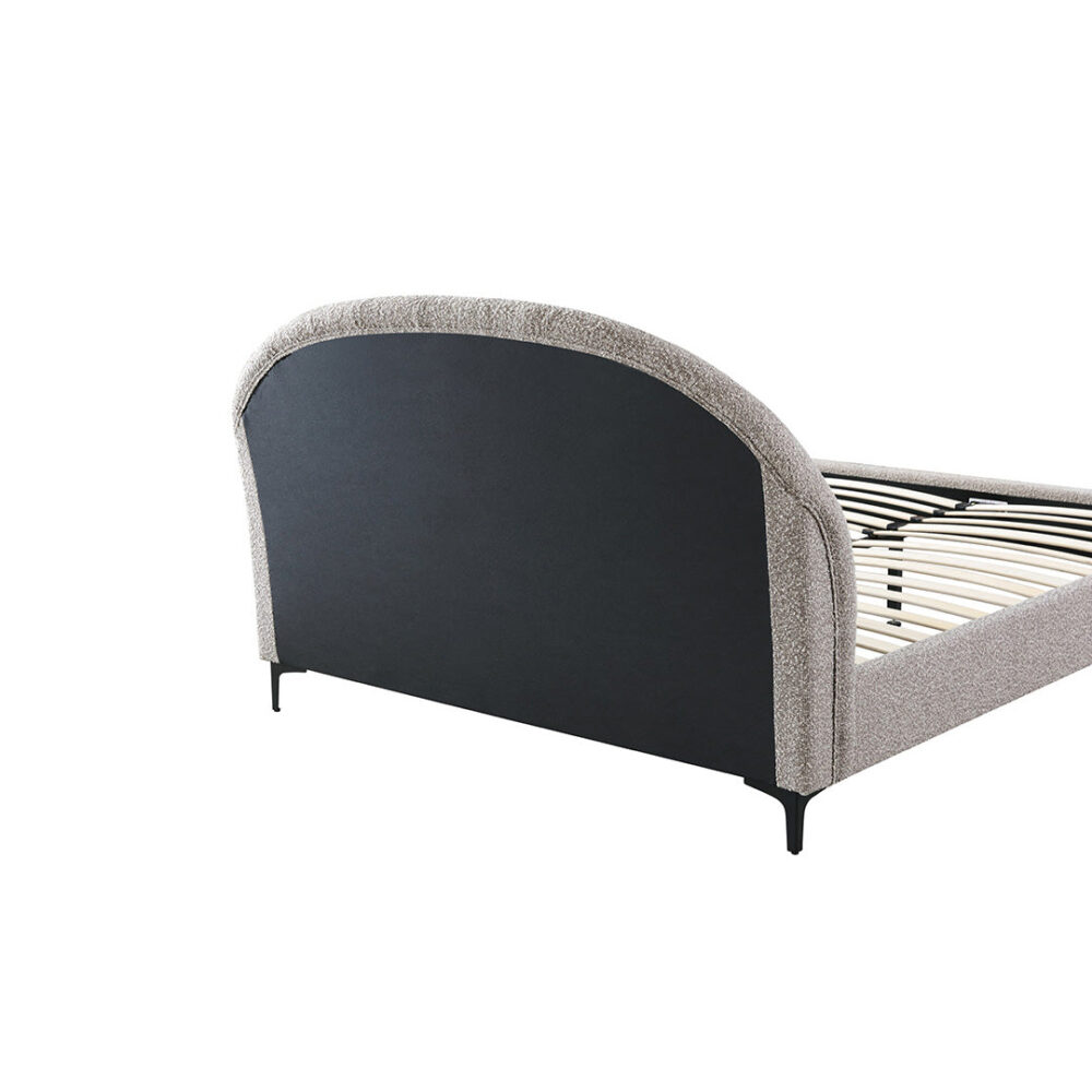 Olin Fabric Queen Bed Frame - Olive Brown Boucle - Image 17